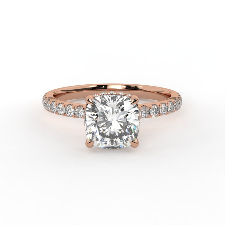 AGIDesignShop Sarah Cushion Cut Moissanite Engagement Ring