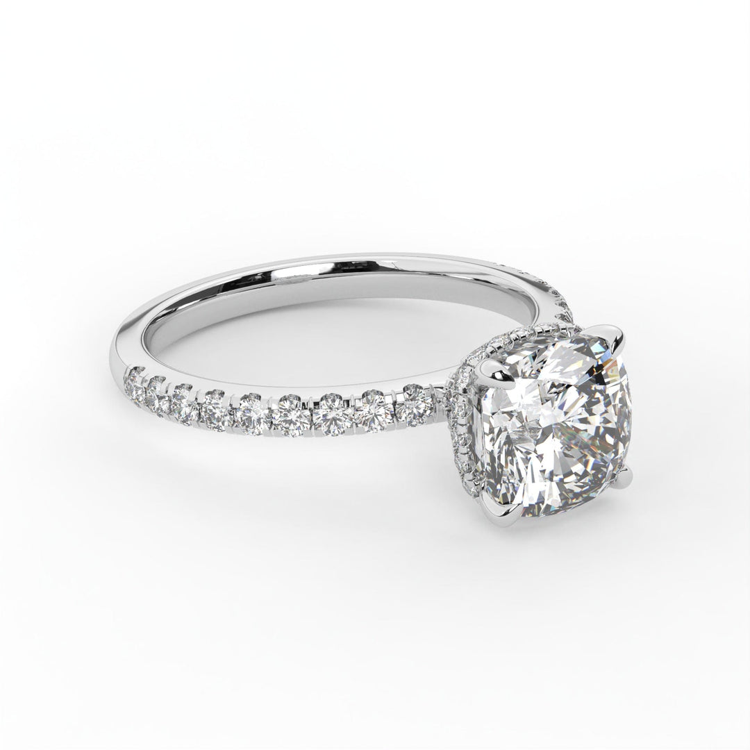 AGIDesignShop Sarah Cushion Cut Moissanite Engagement Ring