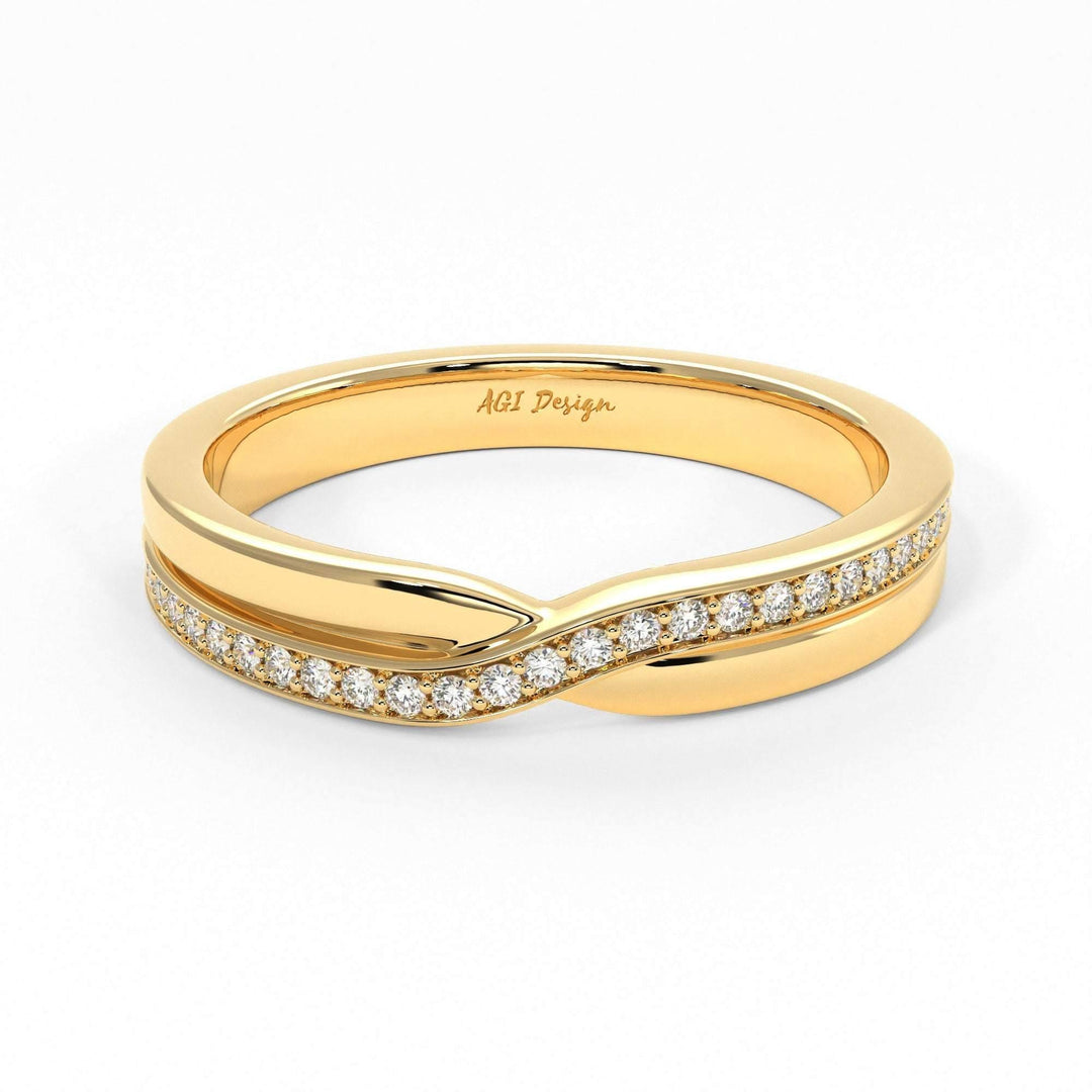 AGIDesignShop Sharon Twisted Diamond Wedding Band