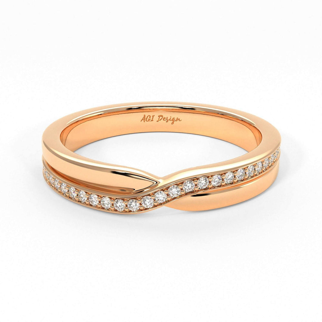 AGIDesignShop Sharon Twisted Diamond Wedding Band
