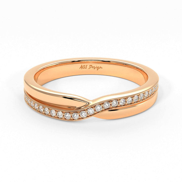 AGIDesignShop Sharon Twisted Diamond Wedding Band