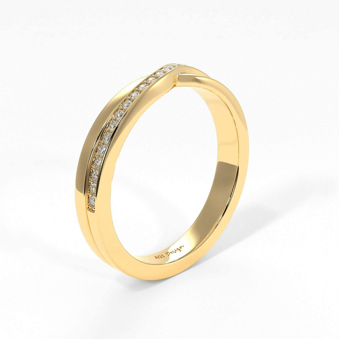 AGIDesignShop Sharon Twisted Diamond Wedding Band