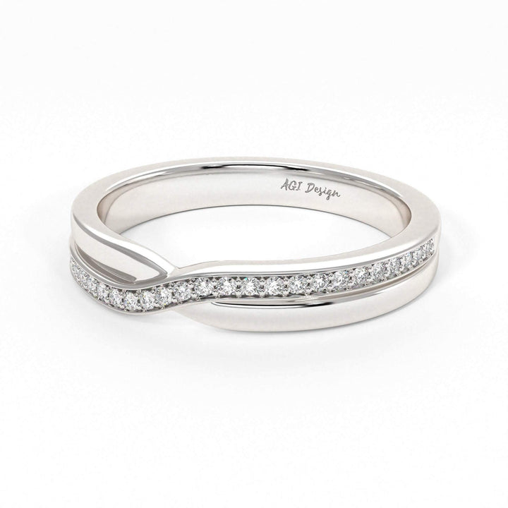 AGIDesignShop Sharon Twisted Diamond Wedding Band