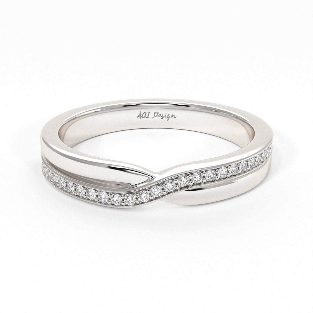 AGIDesignShop Sharon Twisted Diamond Wedding Band