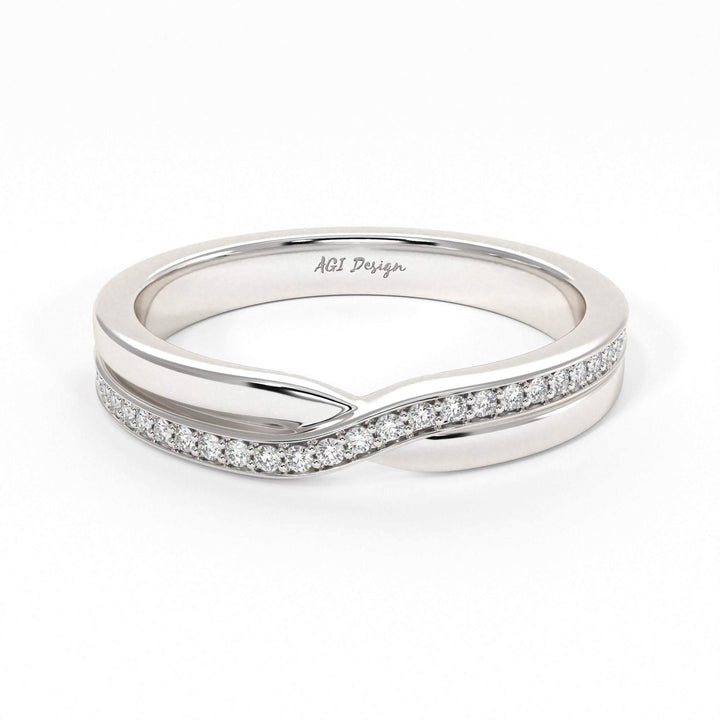AGIDesignShop Sharon Twisted Diamond Wedding Band