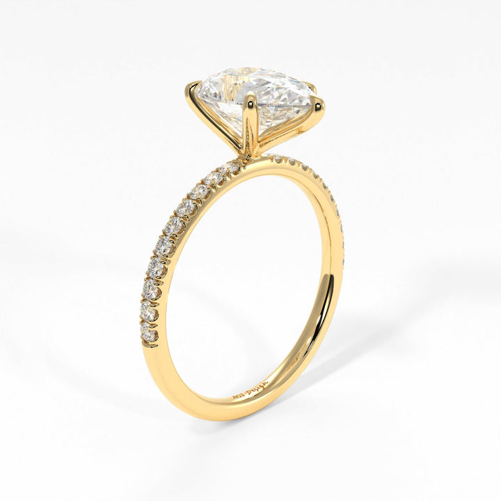 AGI Design Valeria Pear Shape Moissanite Engagement Ring