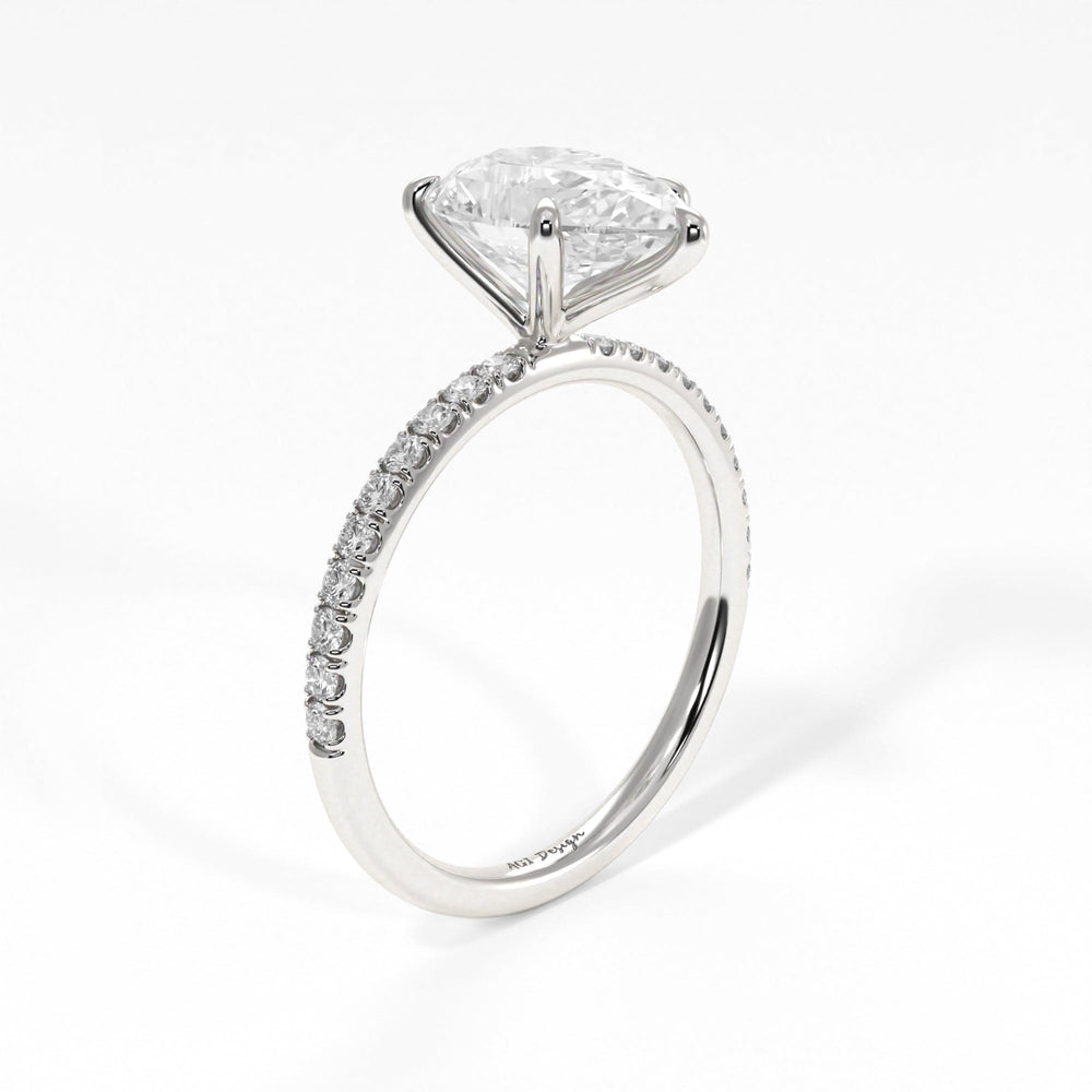 AGI Design Valeria Pear Shape Moissanite Engagement Ring