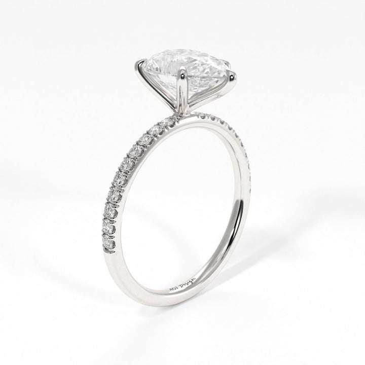 AGI Design Valeria Pear Shape Moissanite Engagement Ring