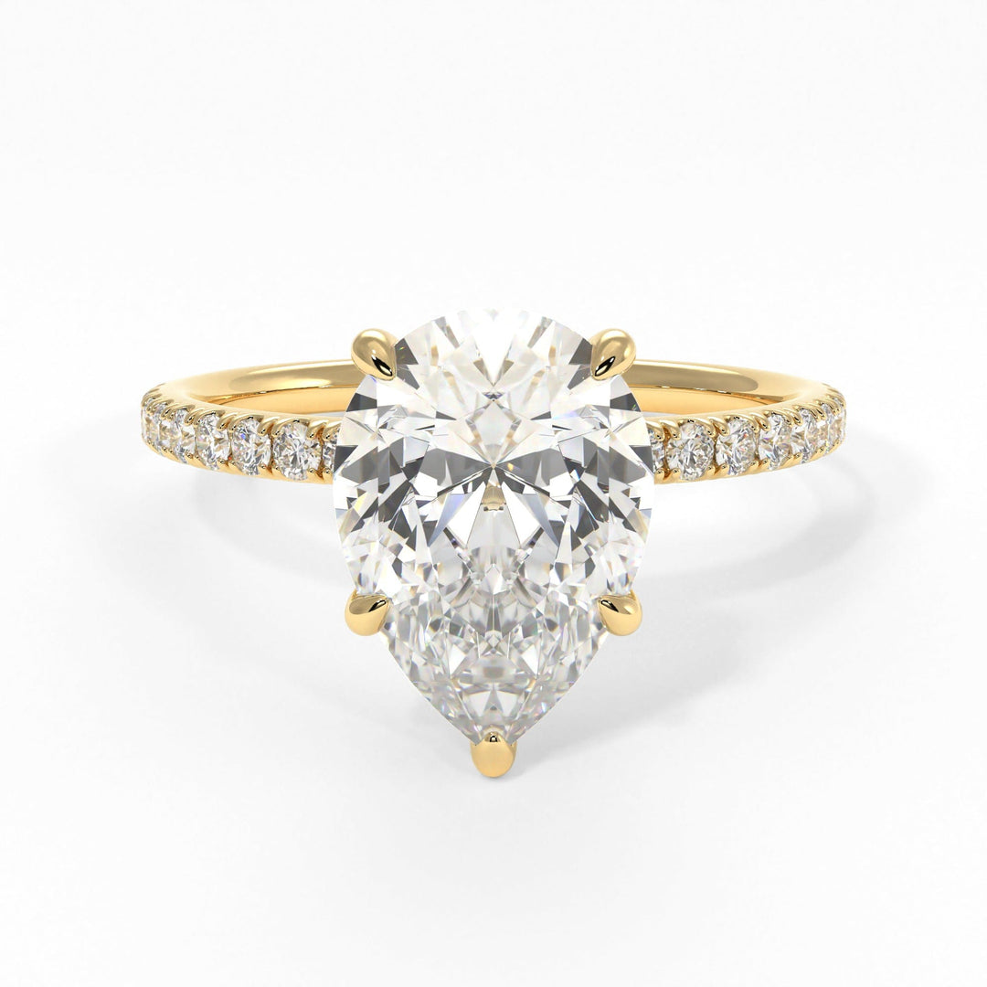 AGI Design Valeria Pear Shape Moissanite Engagement Ring