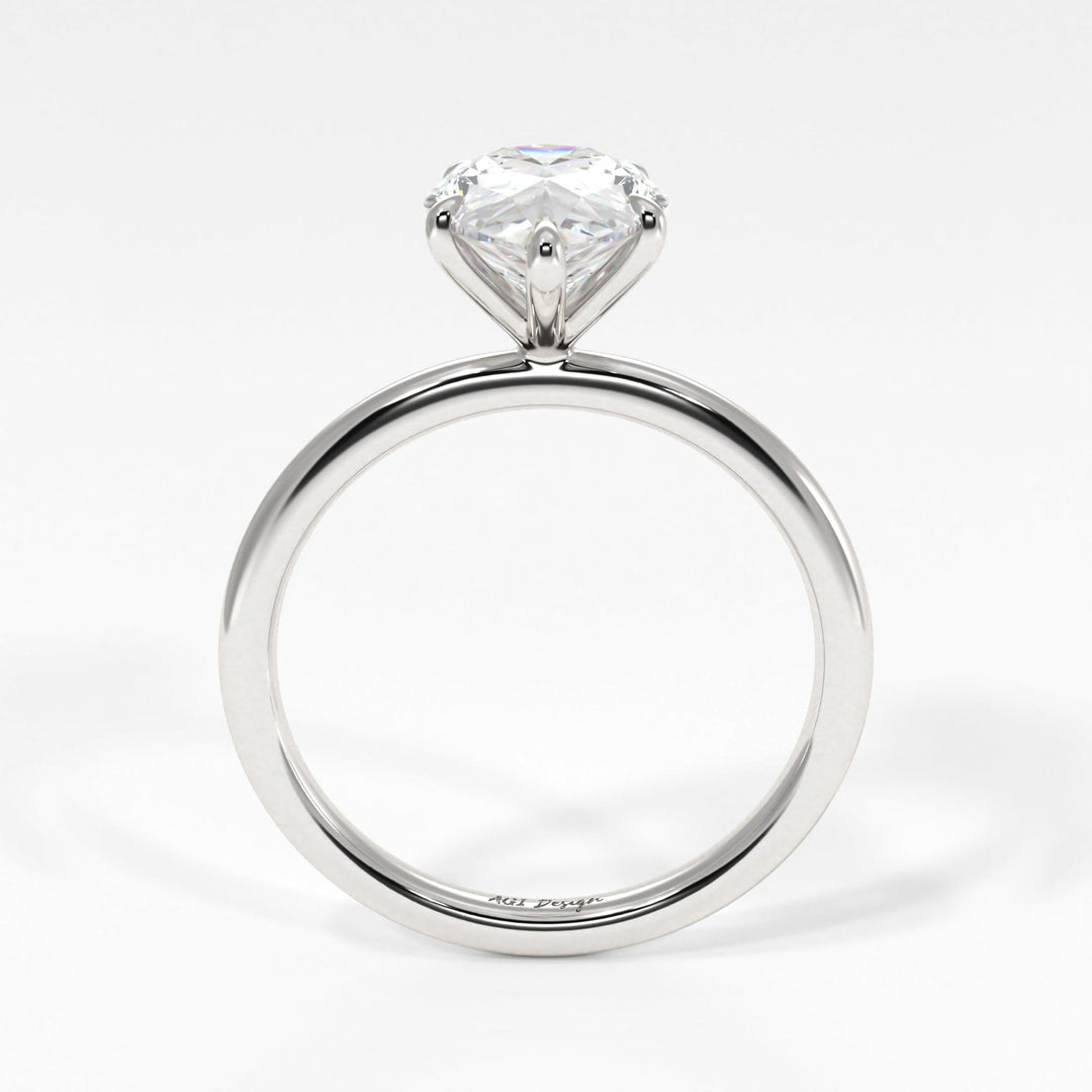 AGI Design Valery Pear Shape Moissanite Engagement Ring