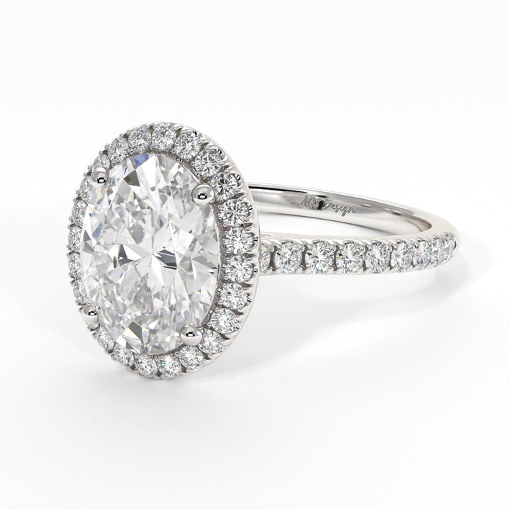 AGIDesignShop Victoria Oval Moissanite  Engagement Ring