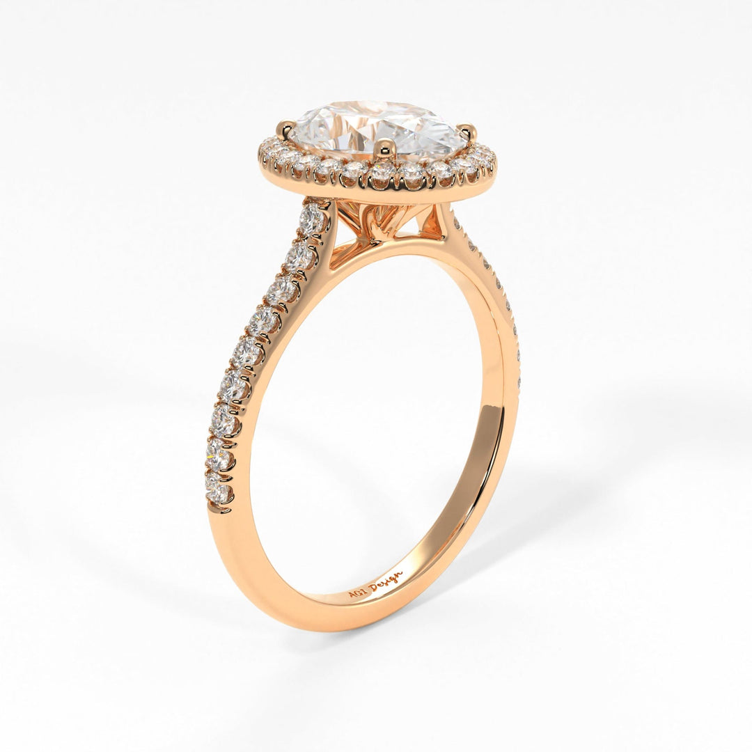 AGIDesignShop Victoria Oval Moissanite  Engagement Ring