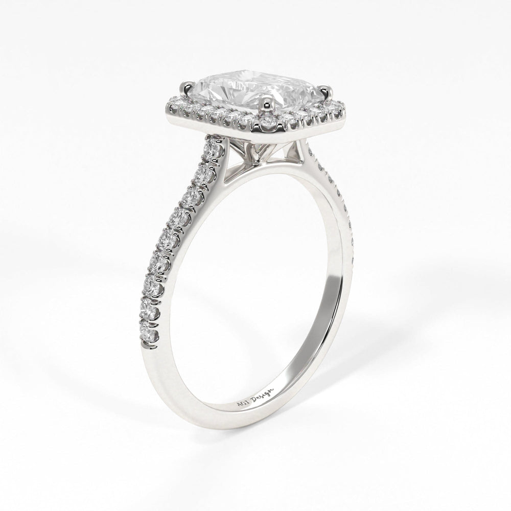 AGIDesignShop Victoria Radiant/Emerald Moissanite  Engagement Ring