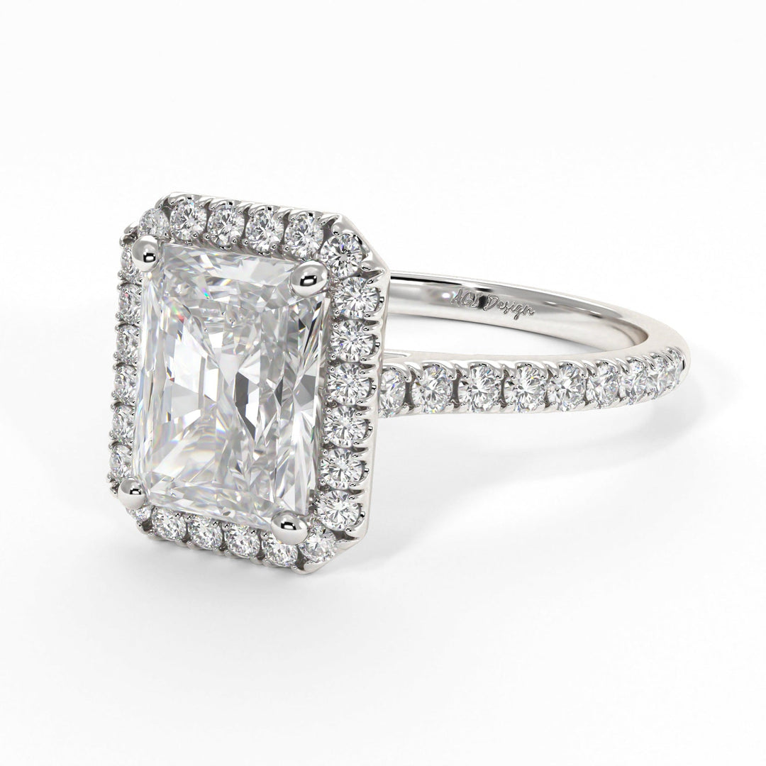 AGIDesignShop Victoria Radiant/Emerald Moissanite  Engagement Ring