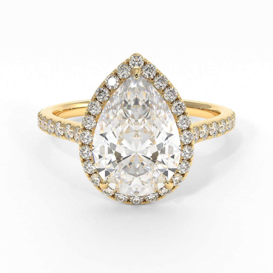AGIDesignShop Vivian Pear Shaped Moissanite Engagement Ring
