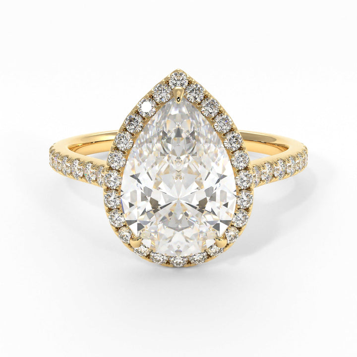 AGIDesignShop Vivian Pear Shaped Moissanite Engagement Ring