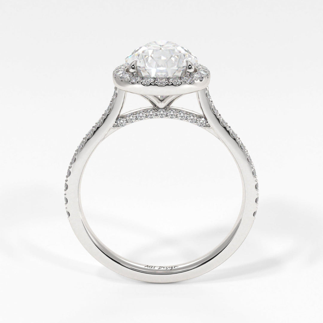 AGIDesignShop Vivian Pear Shaped Moissanite Engagement Ring