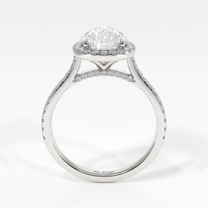 AGIDesignShop Vivian Pear Shaped Moissanite Engagement Ring