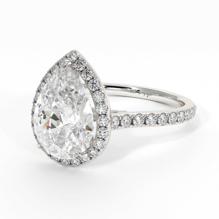 AGIDesignShop Vivian Pear Shaped Moissanite Engagement Ring