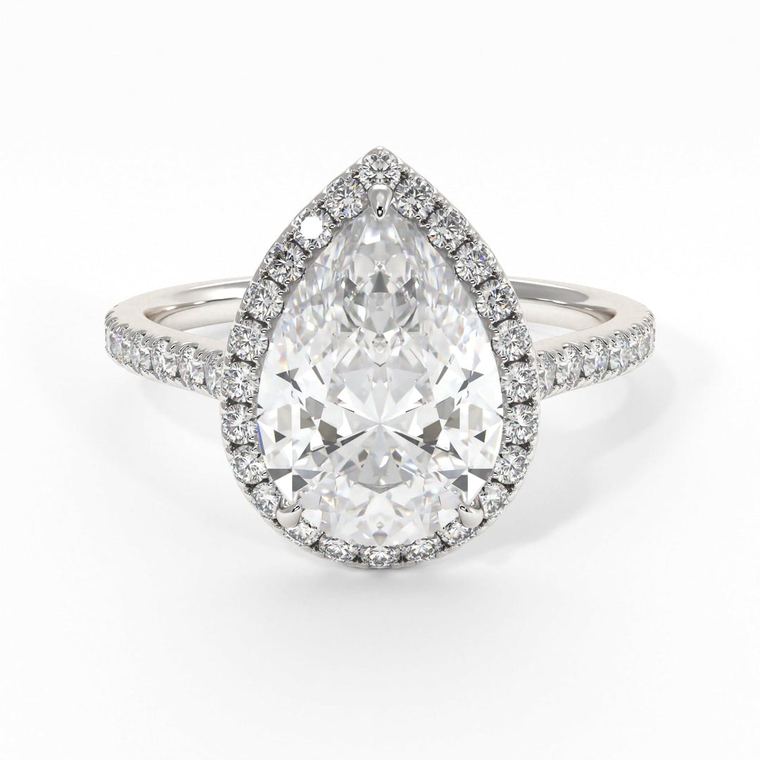 AGIDesignShop Vivian Pear Shaped Moissanite Engagement Ring