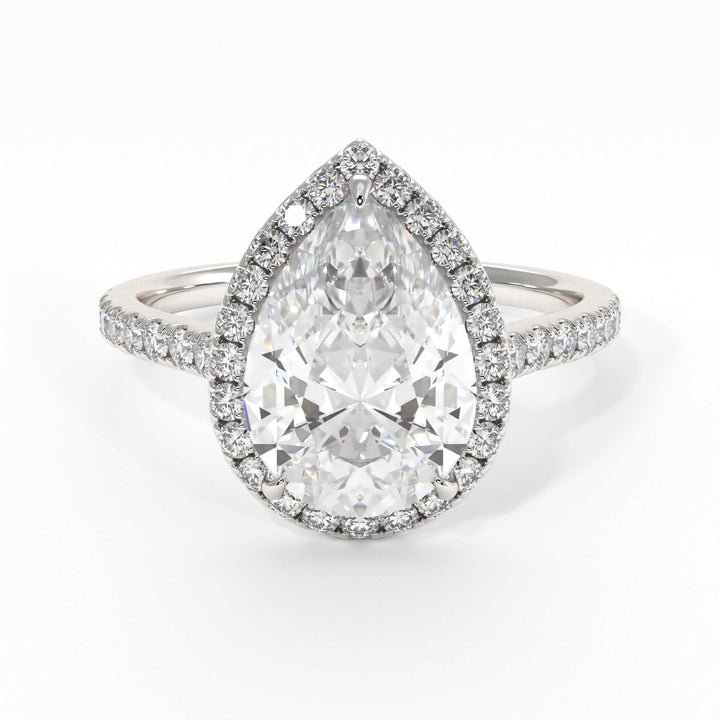 AGIDesignShop Vivian Pear Shaped Moissanite Engagement Ring