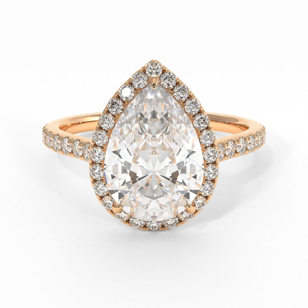 AGIDesignShop Vivian Pear Shaped Moissanite Engagement Ring