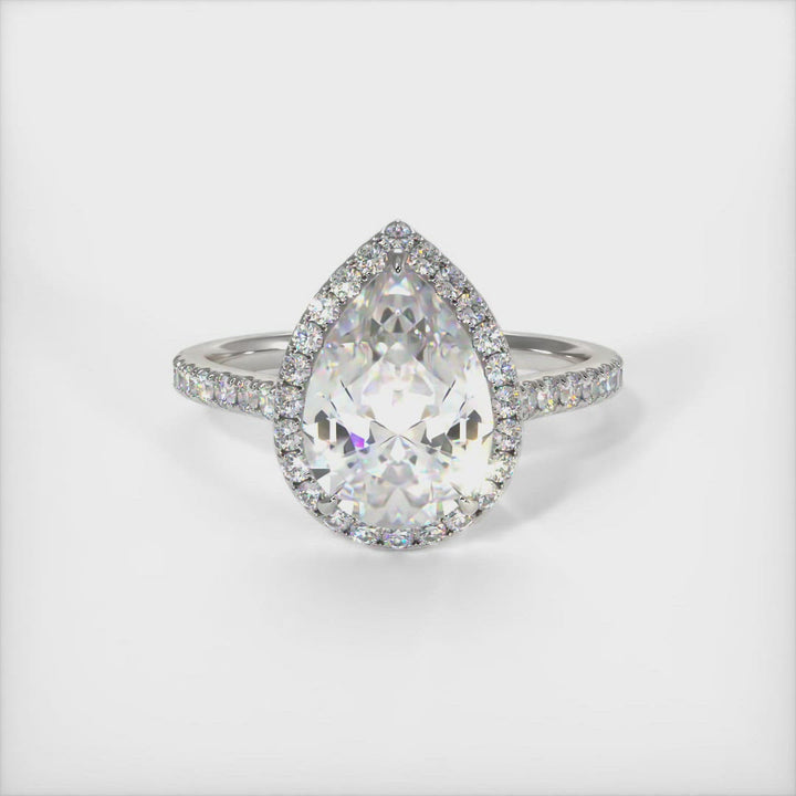 Vivian Pear Shaped Moissanite Engagement Ring