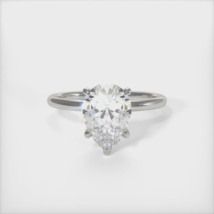 Eden Pear Shape Moissanite  Engagement Ring