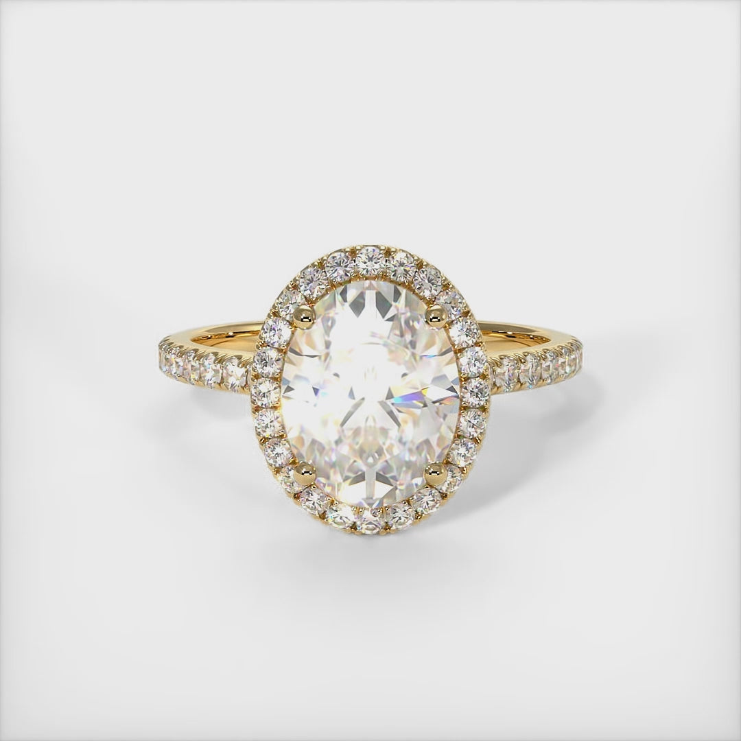 Victoria Oval Moissanite  Engagement Ring
