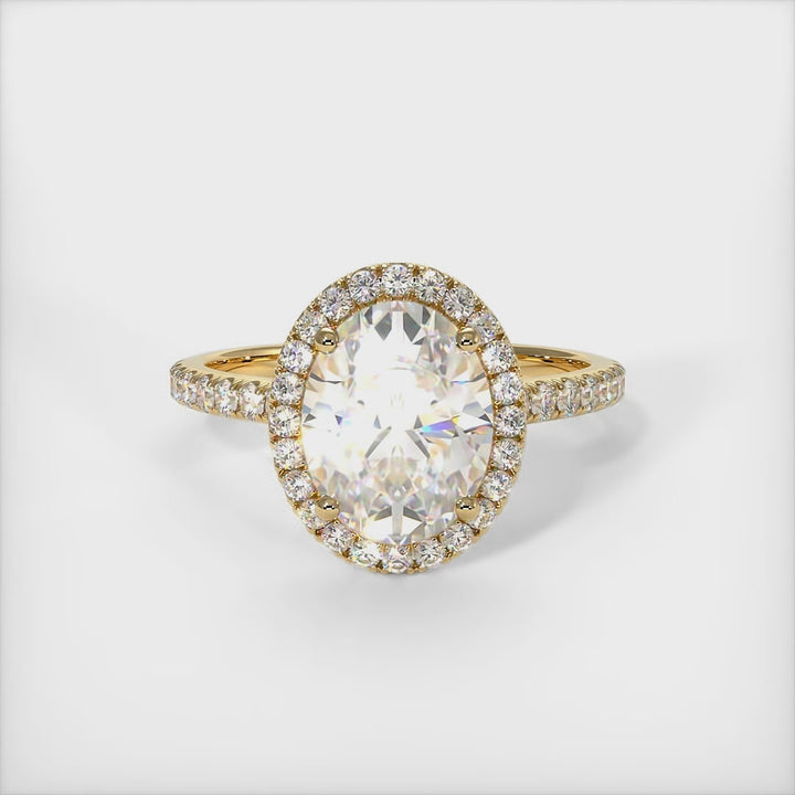 Victoria Oval Moissanite  Engagement Ring