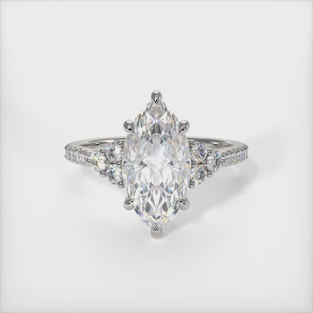Olivia Marquise Moissanite Engagement Ring
