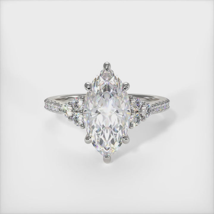 Olivia Marquise Moissanite Engagement Ring