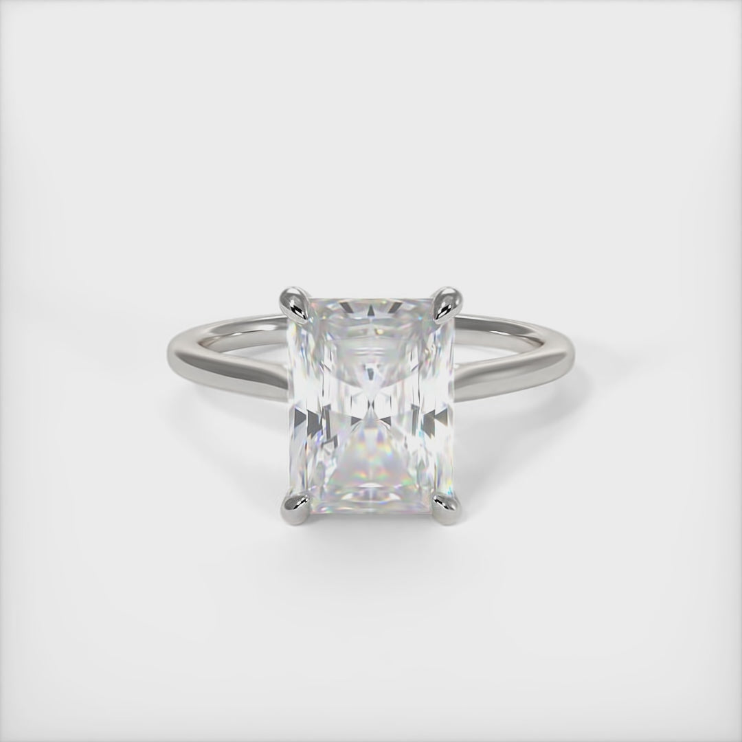 Chloe Radiant/Emerald Moissanite  Engagement Ring