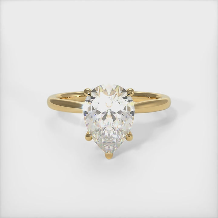 Chloe Pear Shape Moissanite  Engagement Ring