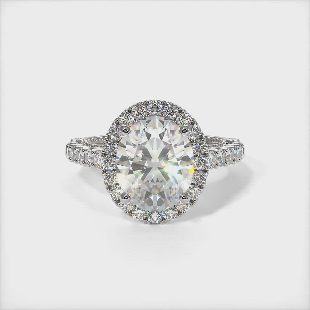Sandy Oval Moissanite Engagement Ring