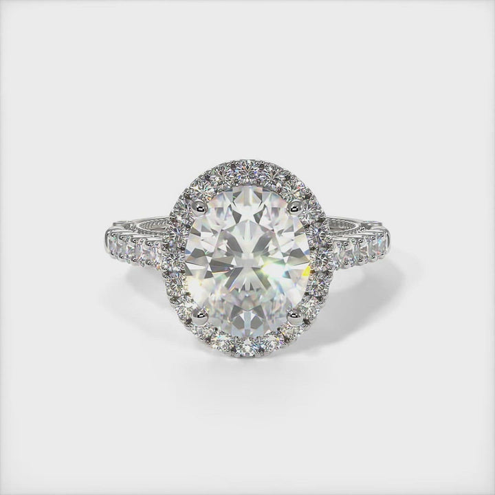 Sandy Oval Moissanite Engagement Ring