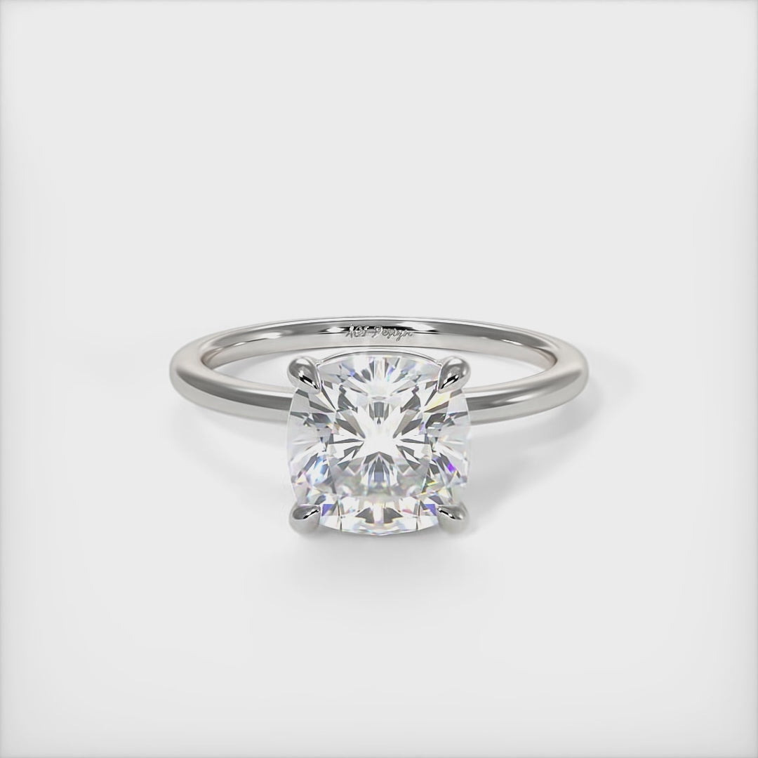 Eden Cushion Cut Moissanite Engagement Ring